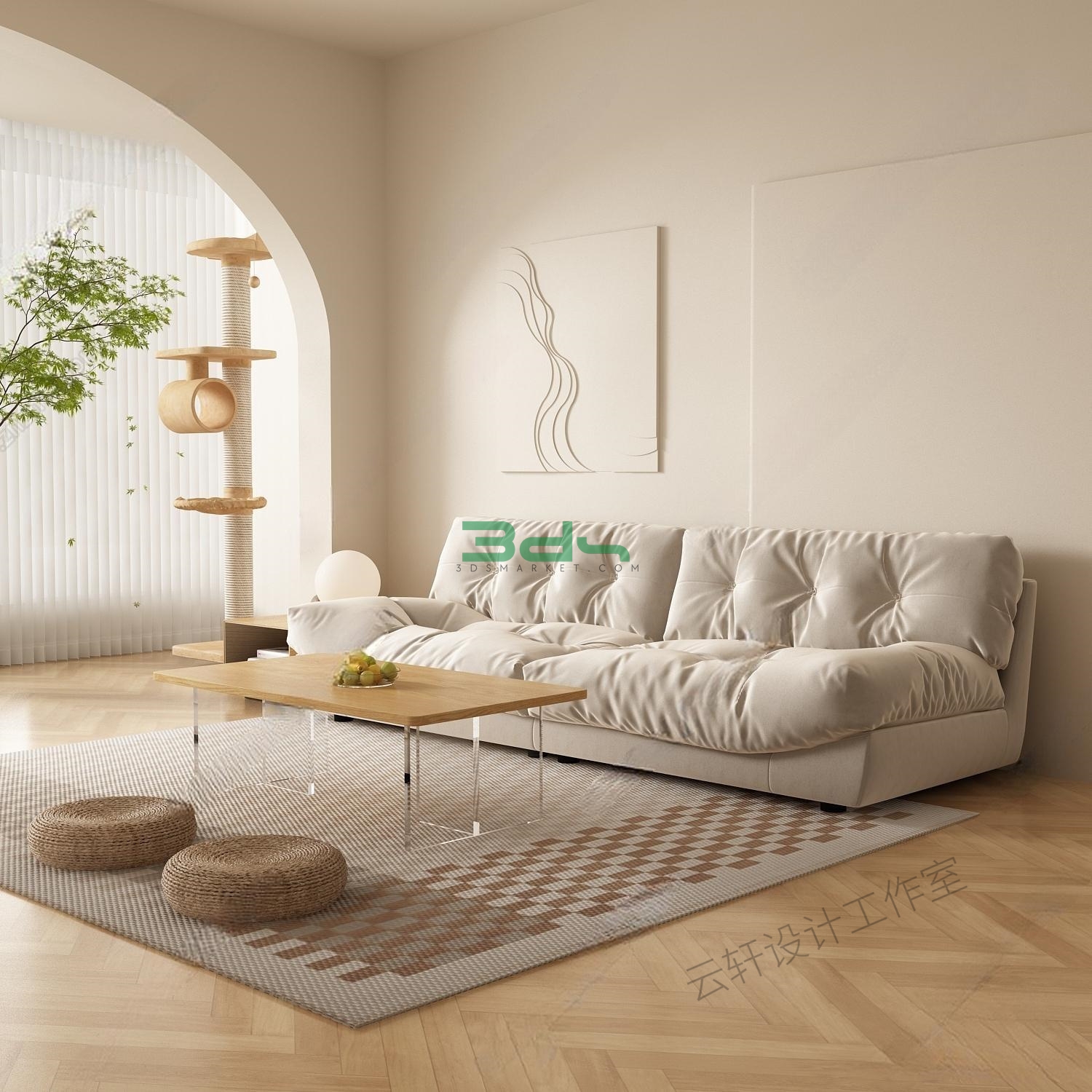 Free 3D sofa model 144 1