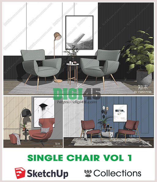 Single Chair Vol 1 SketchUp